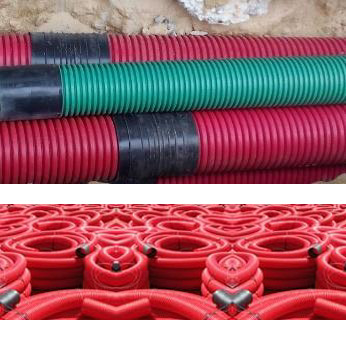 TUBOS PE CORRUGADOS DOBLE CAPA.PROTECCIÓN CABLES Y TELECOMUNICACIONES